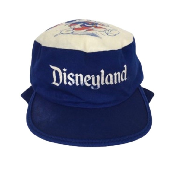 Vintage Walt Disney Productions Disneyland Hat Painters Neck Flap Mickey Mouse - Picture 1 of 16
